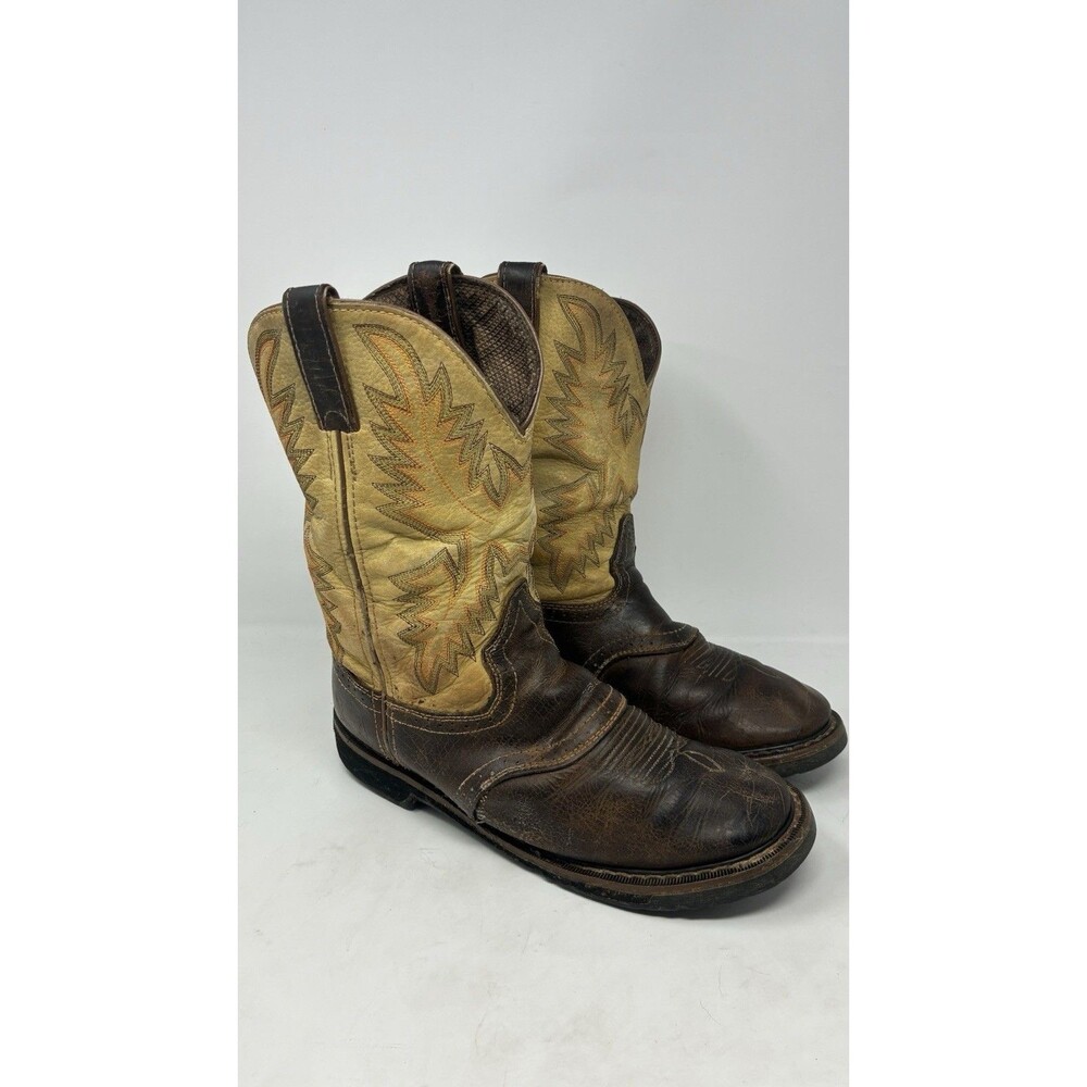 Justin Superintendent WK4660 Western Work Boots Brown Leather Soft Toe Men's 8.5